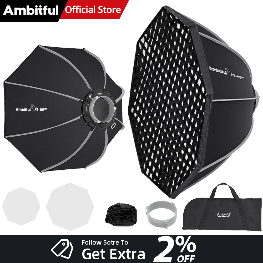 Photography Studio Lighting Set Up - Boîte à lumière photo AMBITFUL FS60PROII