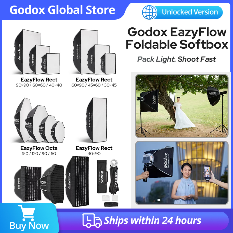Photography Studio Lighting Set Up - Boîte à lumière pliable Godox EazyFlow