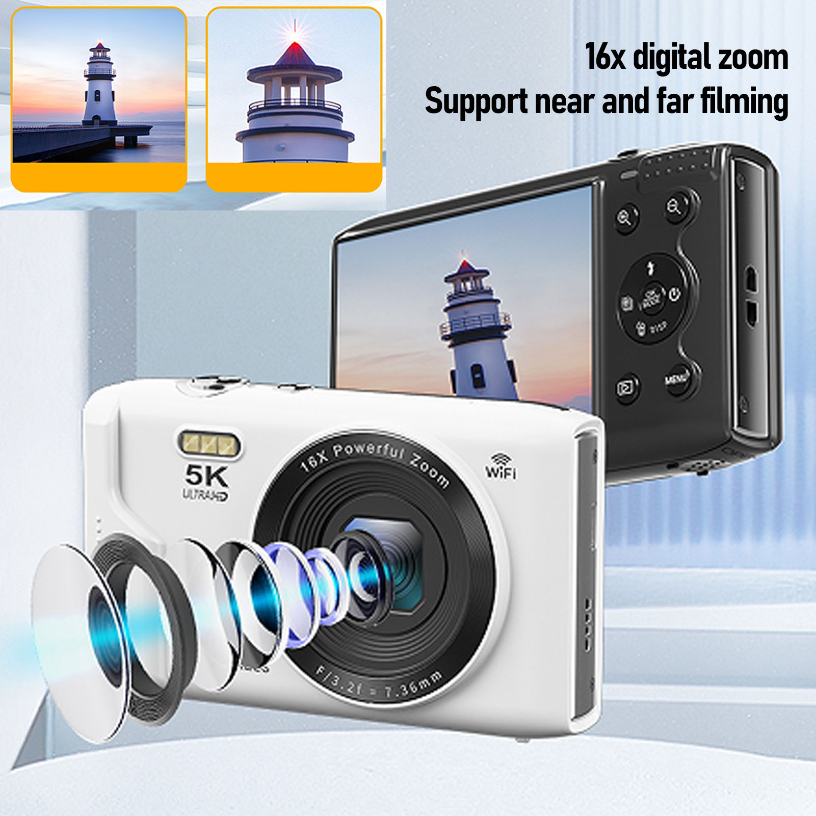 Photography Lighting Beginners - Appareil photo numérique 5K, Zoom 72mp