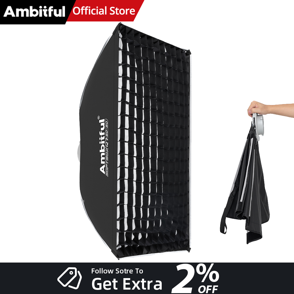 Photography Studio Lighting Set Up - AMBITFUL Q7-II 60*90cm Boîte à lumière