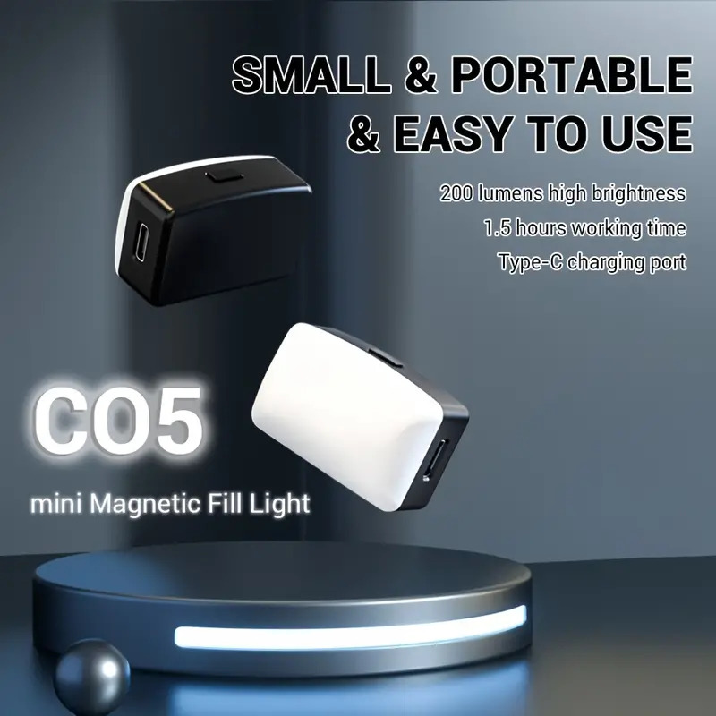 Quality Photography Lighting - Mini lumière LED magnétique pour Selfie,