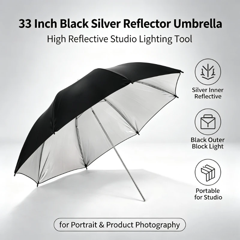 Parapluie Réflecteur Noir Dura - Photography Lighting Umbrella avis et prix