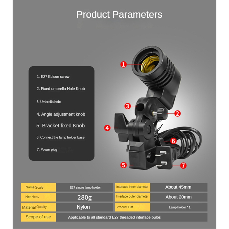 Lampe de studio photo E27 avec - Photography Lighting Umbrella avis et prix
