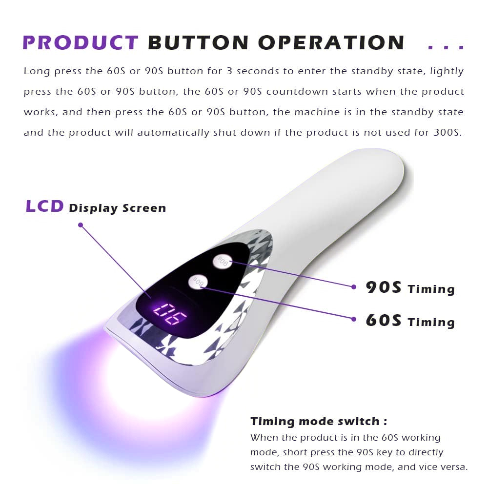 Lampe à ongles UV LED portable - Photography Lighting Gels avis et prix