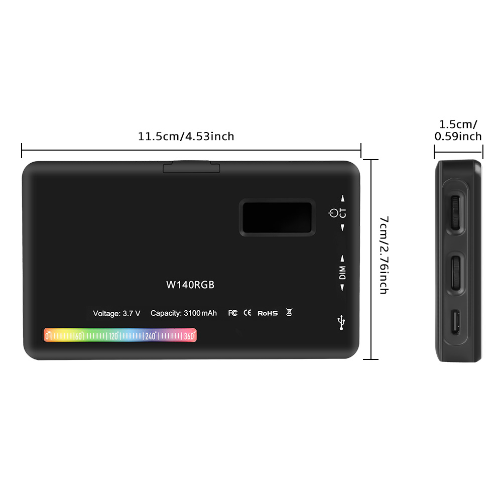 SH W140-Lampe vidéo LED RVB, L - Photography Lighting Board avis et prix